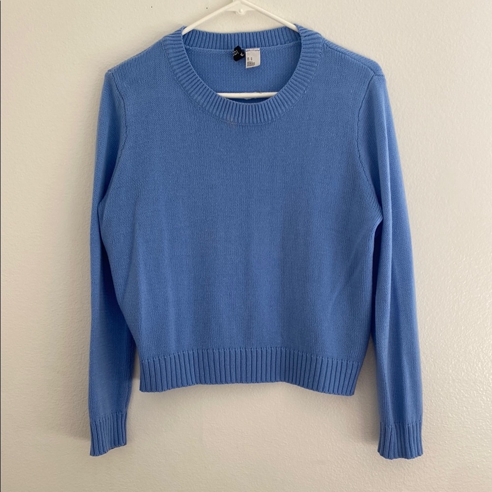 Light Blue Crew Neck Sweater